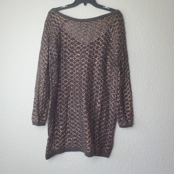 Free People New Romantics Joan of‎ Arc Knit Tunic Dress Sweater Women's Size M - Picture 3 of 8